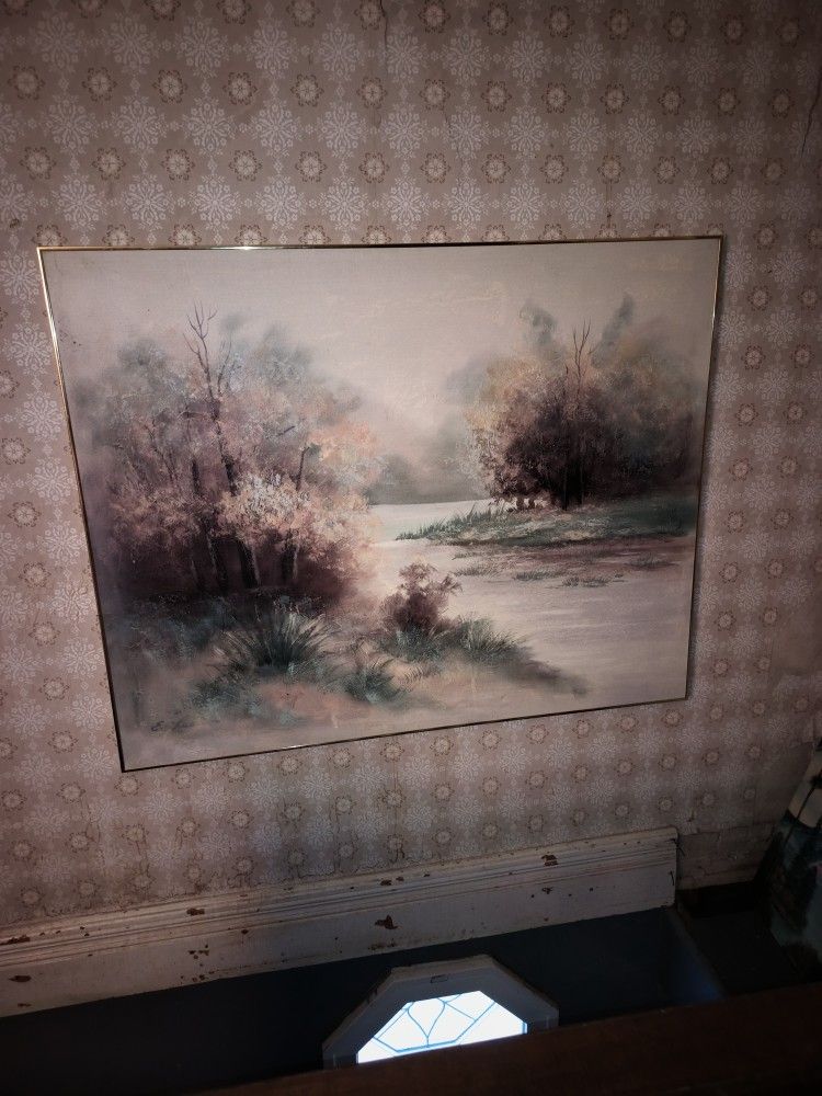 Painting Vintage Artist E Lee