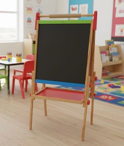 Double Sided Kids Arts and Crafts School Easel Chalkboard Dry Erase board! 22x18x42in