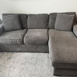 Gray Reversible Chase Sofa