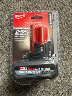 Milwaukee M12 5.0 red lithium battery