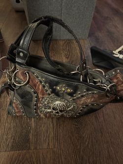 Western Style Studded Handbag