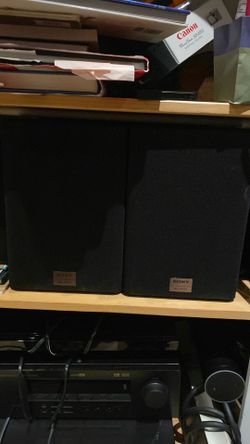 Two Sony  speakers