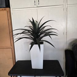 Artificial Plant 39in Tall White Vase