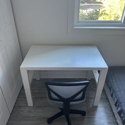 IKEA Small desk with office chair