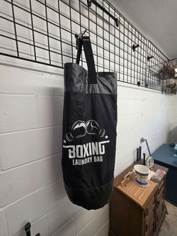 Laundry bag in the shape of a punching bag, just $15