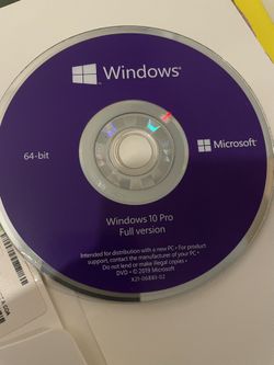 Windows OS 10 Pro 64 Bit Disc