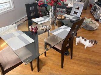 Glass dining table