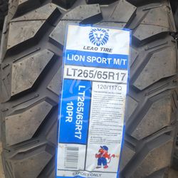 4 NEW TIRES LEAO MT LT 265/65/17