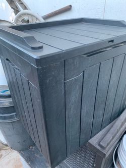 Dark Gray Resin Outdoor Storage Box