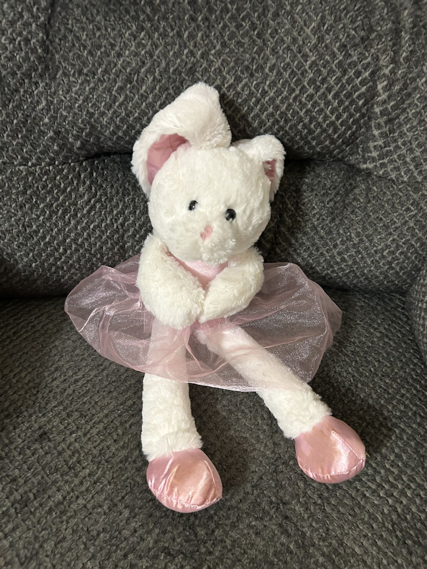 Pink and white ballerina bunny