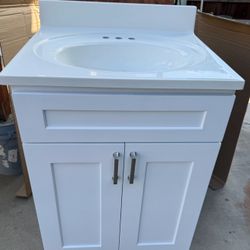 24” Solid Wood Bathroom Vanity 