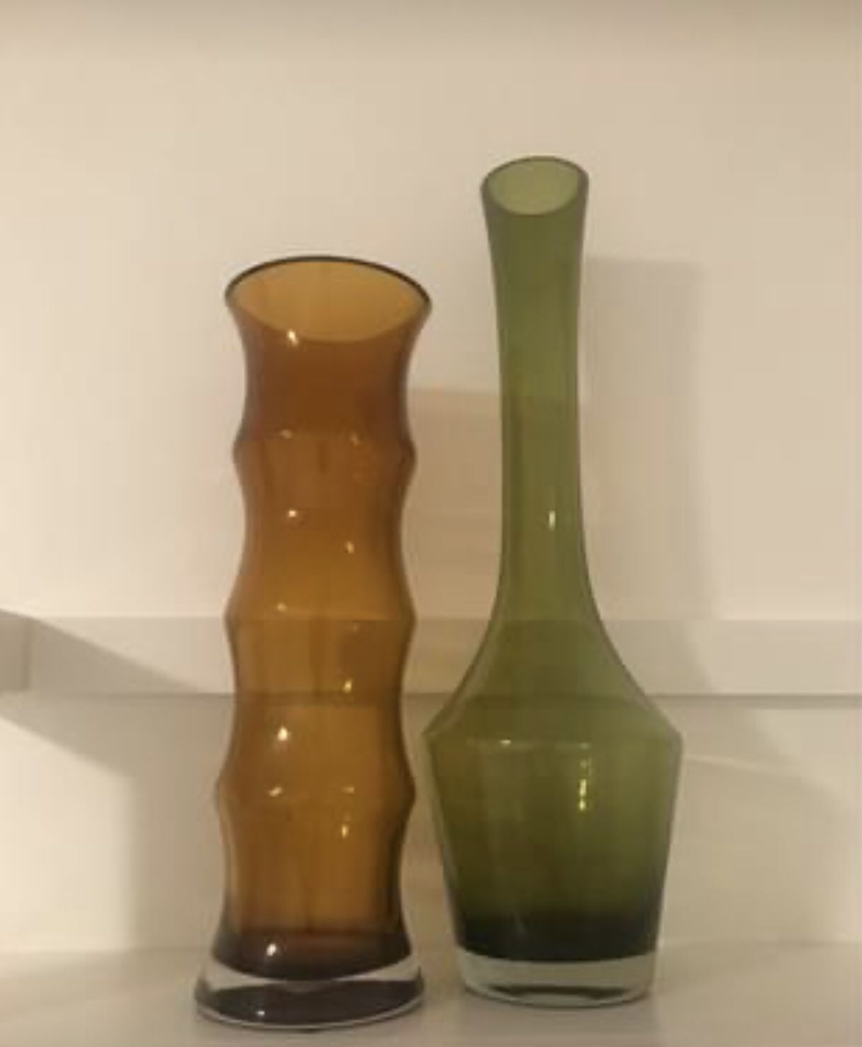 Crate & Barrel Glass Vases (2)