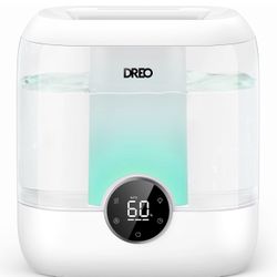 Dreo 6L Top Fill Humidifiers for Bedroom, 60H Runtime 28 dB Quiet Supersized Cool Mist Air Humidifiers for Large Room, Baby Nursery, Plant, Indoor, Ni