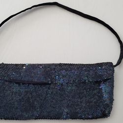 Sparkling Blue Sequin Purse
