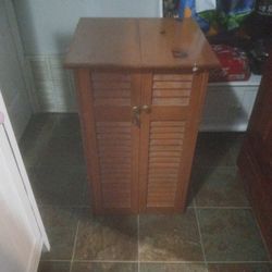 Cabinet That Opens Up To A Bar. Really Nice.