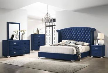 NEW QUEEN SIZE 5 PIECE BEDROOM SET WITH DRESSER, MIRROR, NIGHTSTAND, CHEST, INCLUDING FREE DELIVERY PAY UPON DELIVERY