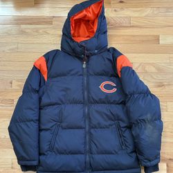 Chicago Bears Puffer Jacket NFL Pro Line Removal Hood Coat Men’s Size L 