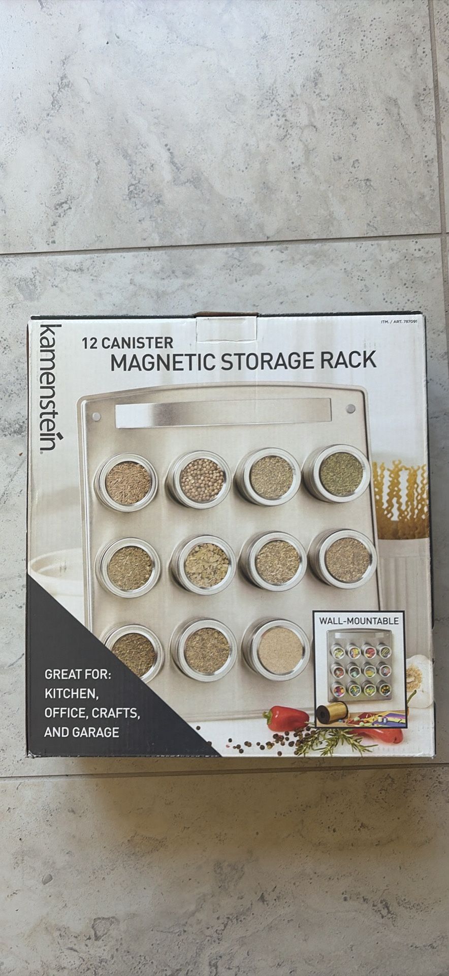 12 Canister Magnetic Storage Rack