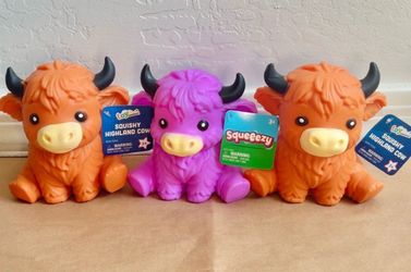 NEW Squeeezy Highland Cow Squishy