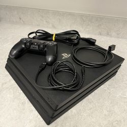 PS4 Pro 1TB - Works Great + Controller & Cables