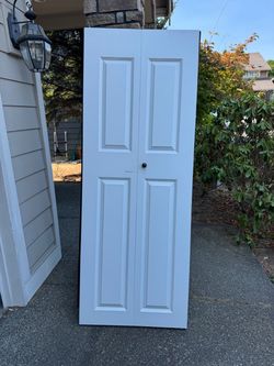 Two bifold doors, 30 inches wide