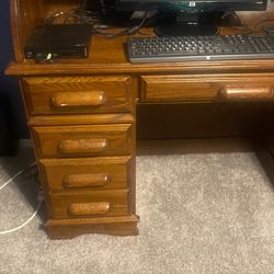 Oak Roll Top Desk