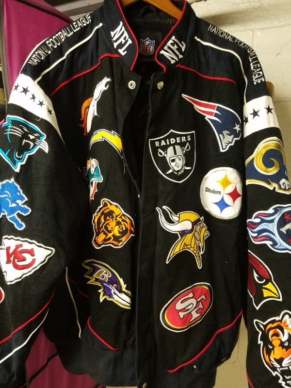 NFL Collage(All)Team Logo Jacket By NFL (L) for Sale in St