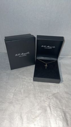14k Two Tone Gold children's crucifix necklace