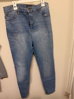 Curve Fit Straight Leg Jeans in Light Blue Wash size 14