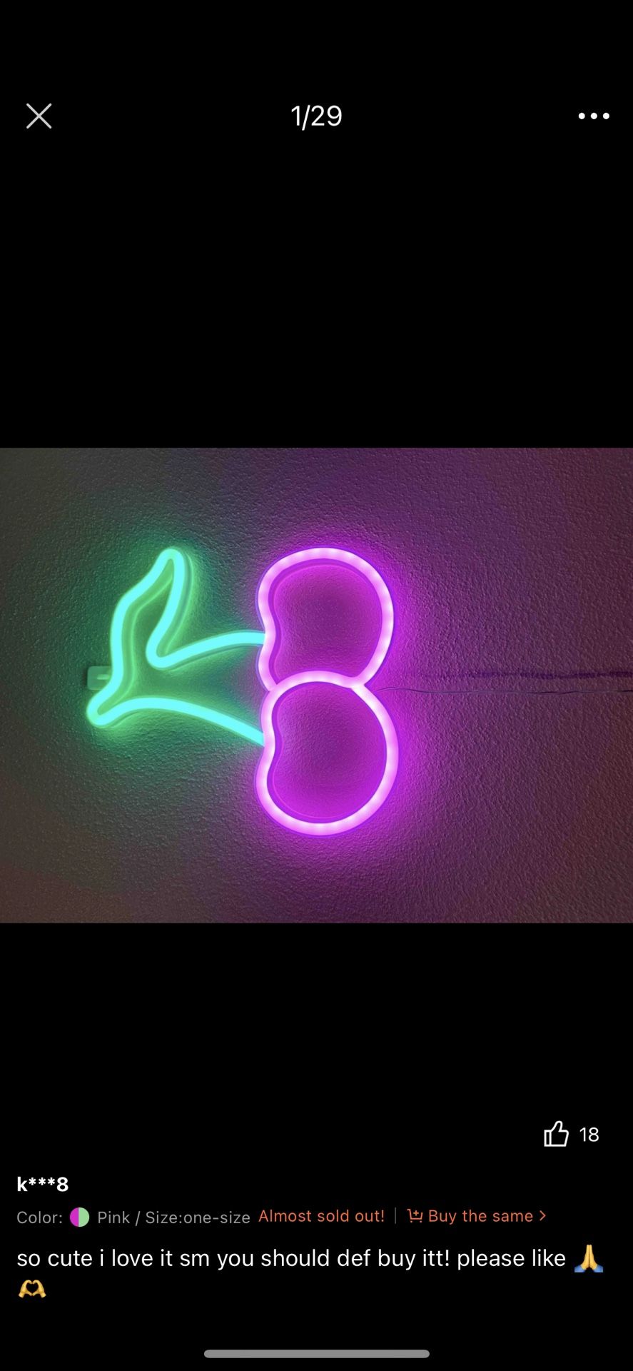 1pc Cherry Led Neon Sign Usb & Battery Powered Wall Neon Signs For Bedroom Home Wedding Party Decoration