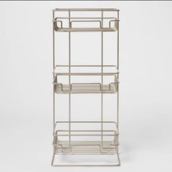 Brand New - 3 Tier Round Wire Shower Storage Tower Silver