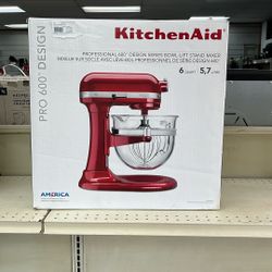 Red KitchenAid 6 Quart Bowl Lift Stand Mixer
