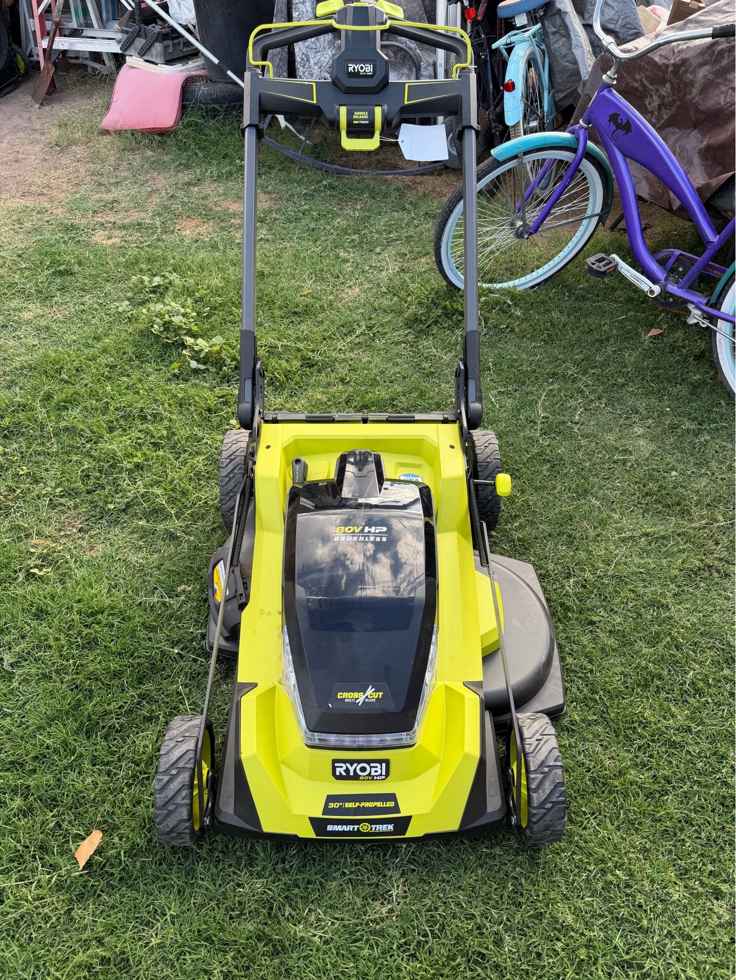 80V HP Brushless Battery Cordless Electric 30 in. Multi-Blade Lawn Mower