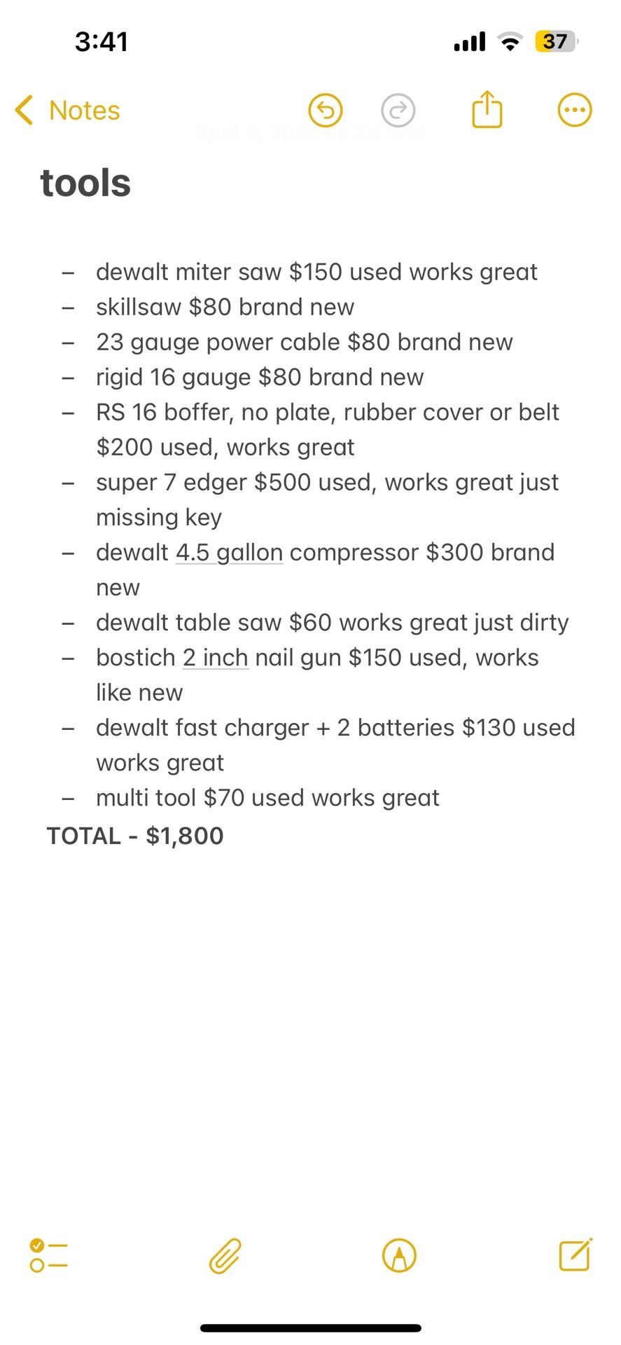 multiple tools for sale, flooring tools $1500 OBO for everything