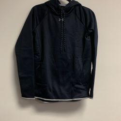 Under Armour Women’s Double Threat Fleece Hoody. Black/Gray. Sz XS.             Sh
