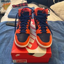 Nike Dunk High Orange And Navy