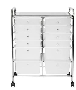12 Drawer Rolling Storage Cart Scrapbook Paper Office School Organizer