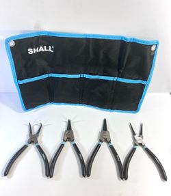 4PCS Snap Ring Pliers Set, 7-Inch Internal External Circlip Pliers, Straight