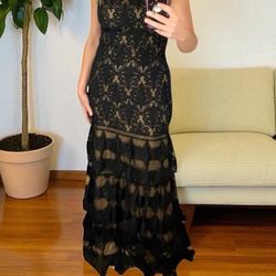 Black Lace Wedding Dress Size 10