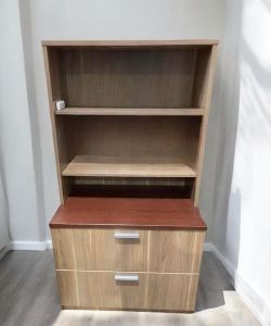 2-Drawer Lateral File Cabinet with Open Shelf Bookcase – From $250 📦 Florida