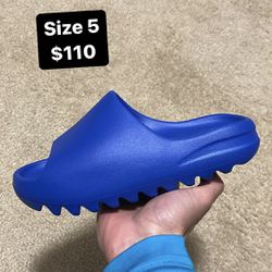 Size 5 - Adidas Yeezy Slide Azure Blue 