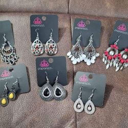 new paparazzi earrings 6 pairs earrings all new