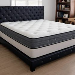 New KING SIZE BED WITH MATTRESS AND BOXSPRING SET // CAMA KING SIZE NUEVA COMPLETA 