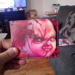 Chucky wallet cash only no shipping