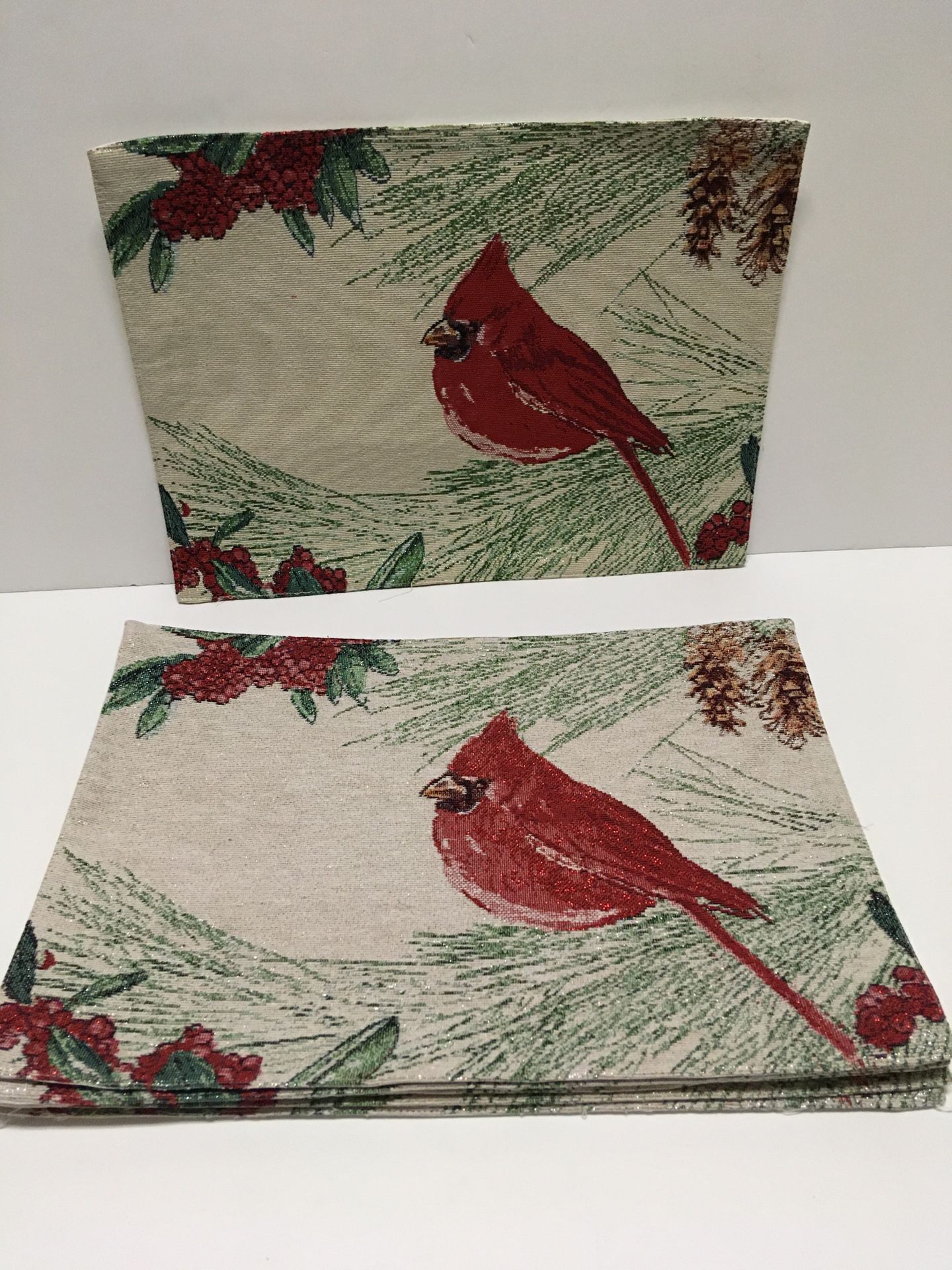 St. Nicholas Square Red Bird Placemats (6)