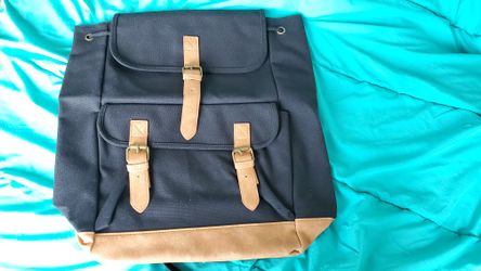 Brand New Black DSW Canvas Two Tone Backpack