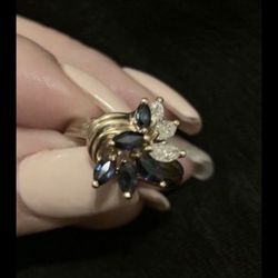 Sapphire and Diamond Ring