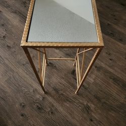 Gold Trimmed Accent Side Table