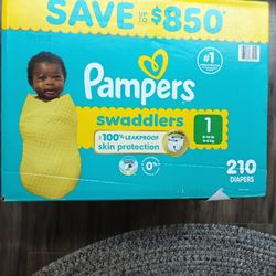 Pampers Swaddlers Size 1  210 Count