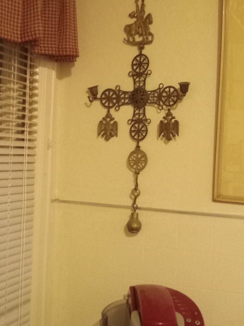 Silver Cross Candle 